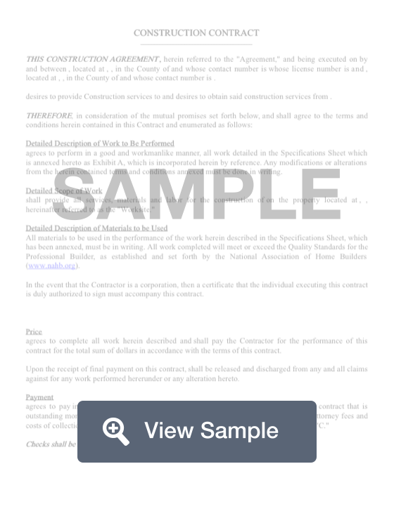 Construction Contract
