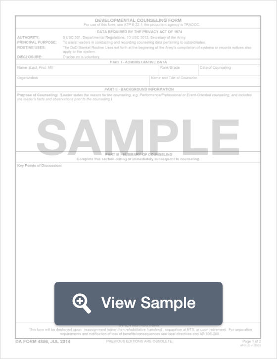 DA 4856 Form