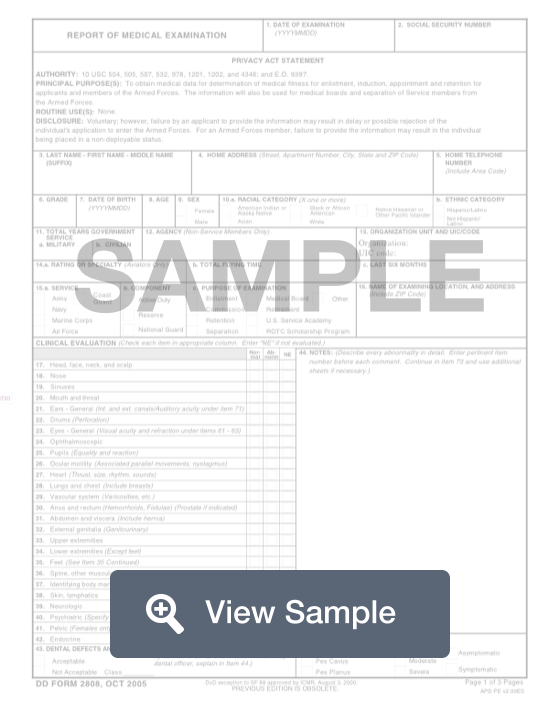 DD 2808 Form