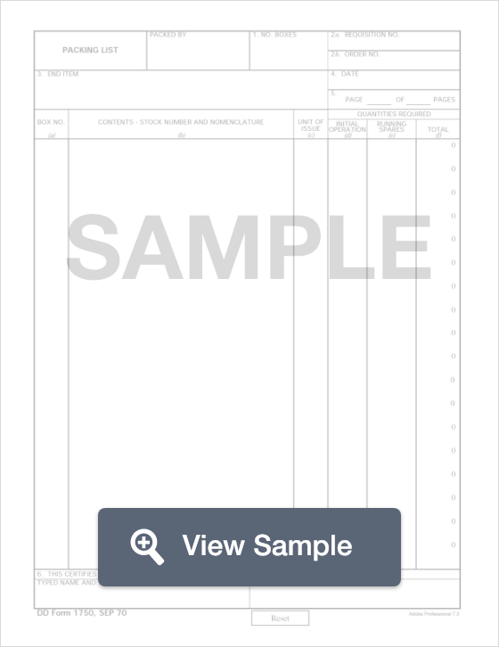 Dd Form 1750
