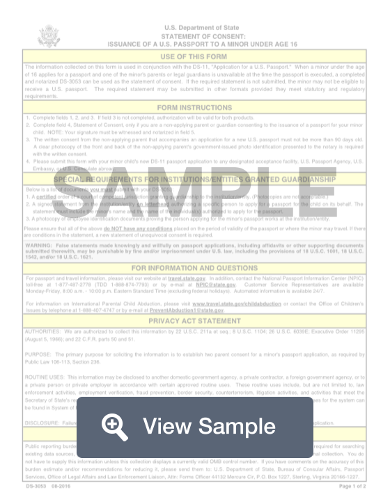 DS 3053 Form
