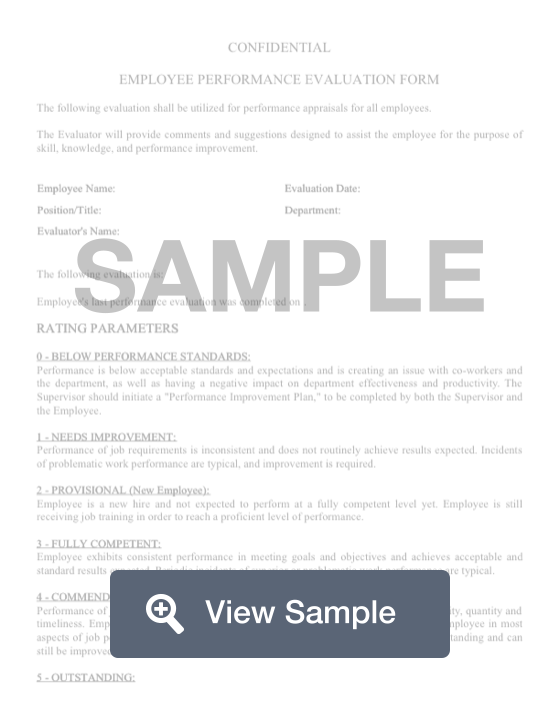 Employee Evaluation Form
