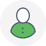 icon of a person indicating account creation
