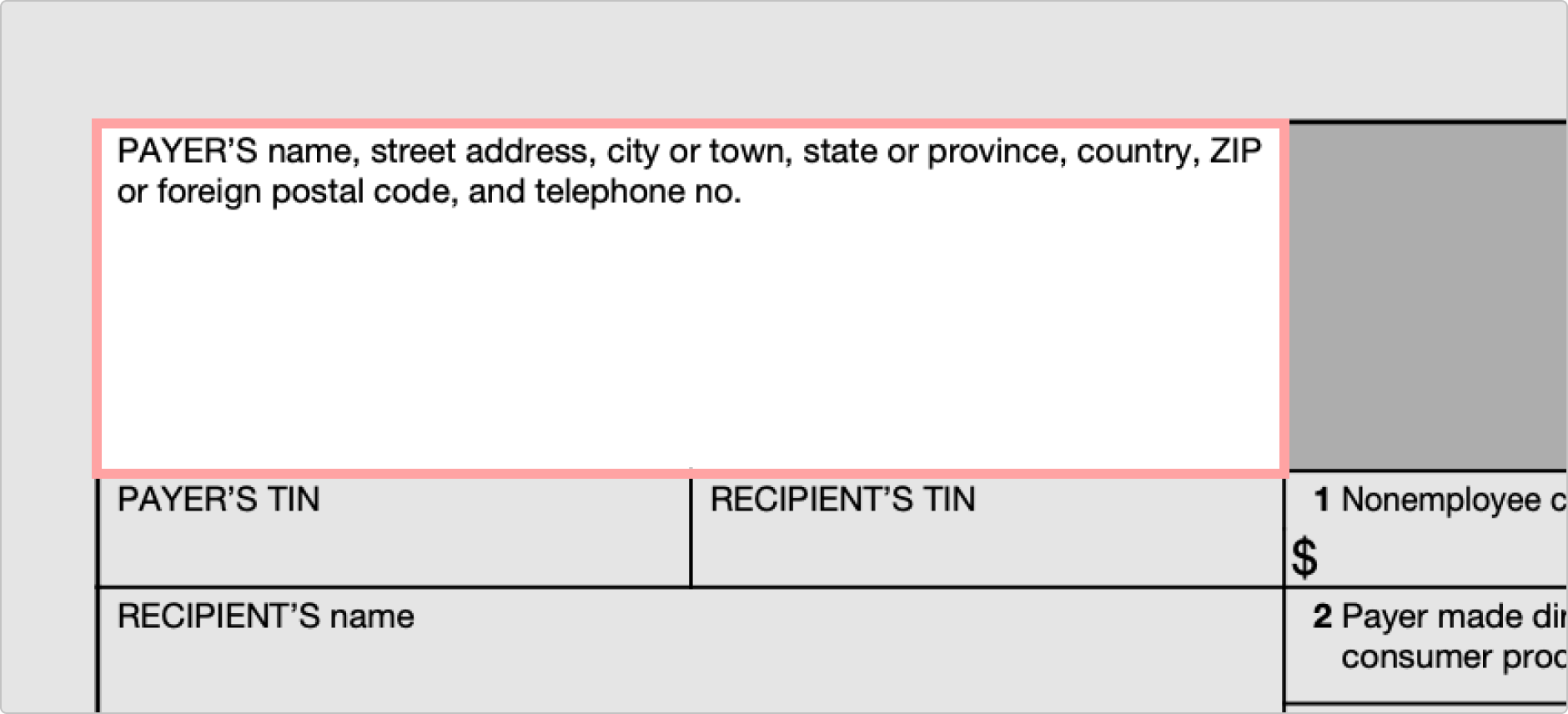 Payer Recipient Information